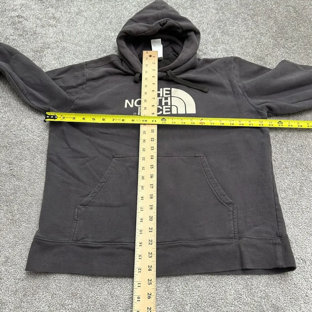 The North Face Hoodie Sweatshirt Mens Large Gray Graphic Fleece Pullover Outdoor